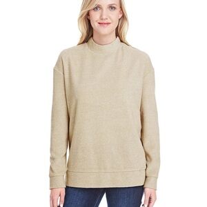 J. America natural Mock Neck Crew neck sweatshirt NWT size M